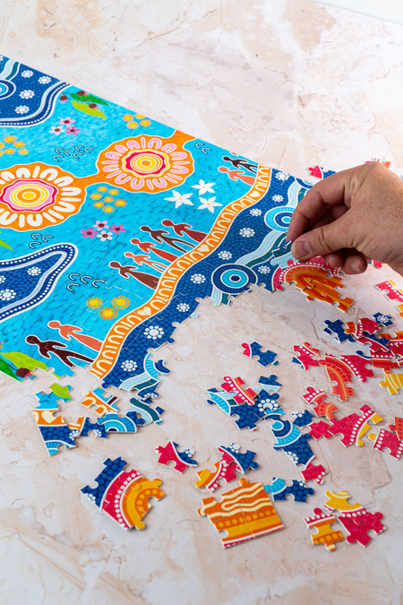 Built on Strong Shoulders NAIDOC 2026 500 Piece Indigenous Artwork Puzzle