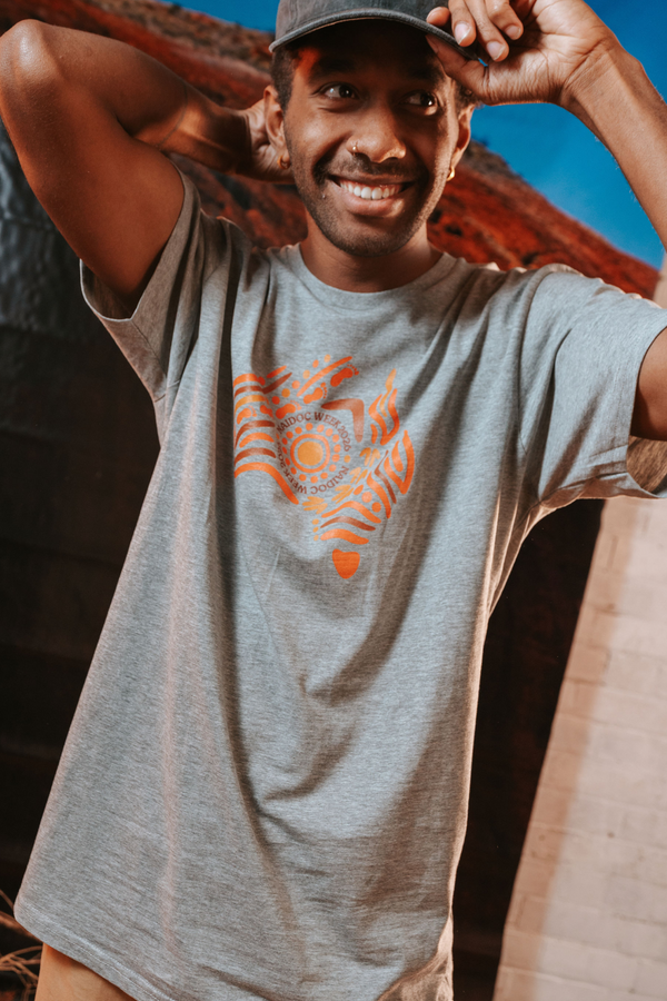 Australia NAIDOC Week 2026 Grey Marle Cotton Crew Neck Unisex T-Shirt