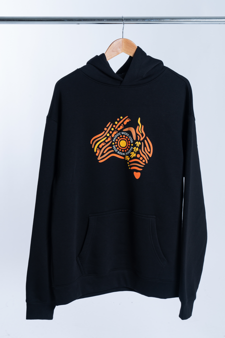 Australia NAIDOC Week 2026 Premium Black Cotton Blend Unisex Hoodie