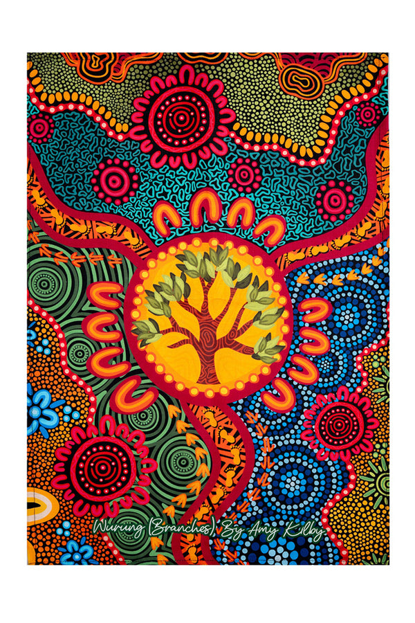 Wurung (Branches) Linen Blend Tea Towel (2 Pack)