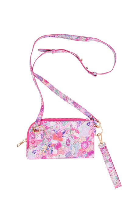 Flowers Along The River Phone Wallet w/ Strap Pack