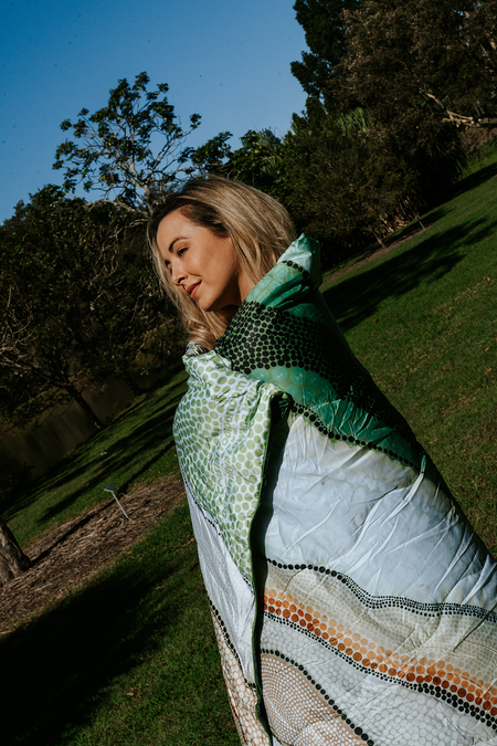 Coastal Yooroorroom (No.2) Outdoor Puff Blanket