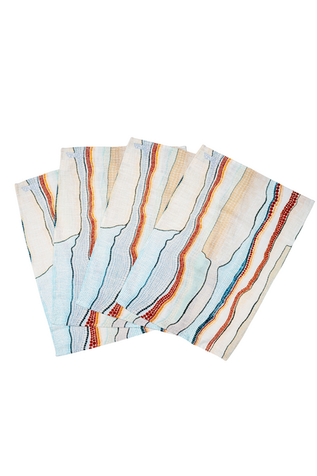 Garra-Goon (Ocean) Linen Blend Placemat (4 Pack)