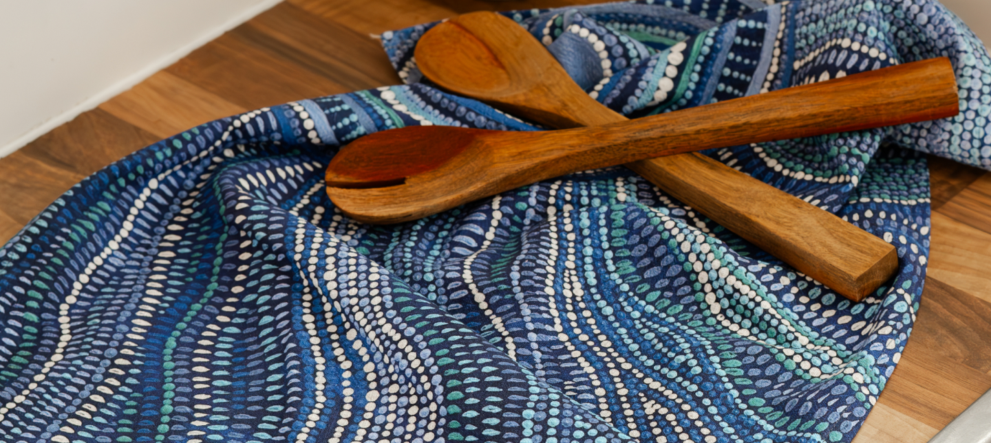 Linen Aboriginal Tea Towels
