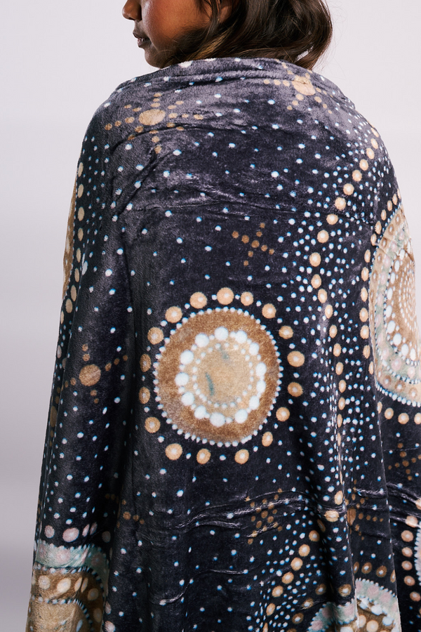 Marang Ngurung (Good Night) Flannel Throw Blanket (150cm x 200cm)