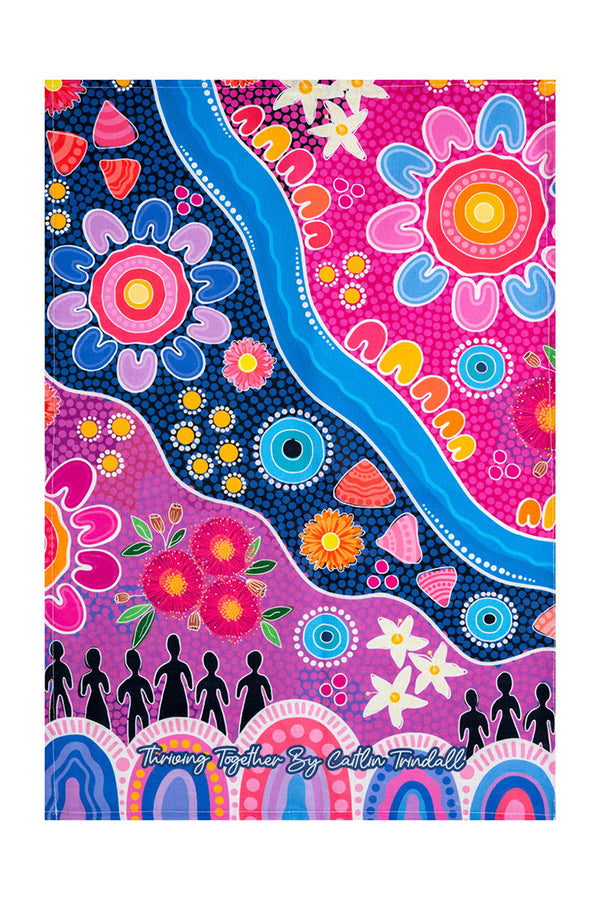 Thriving Together Linen Blend Tea Towel (2 Pack)