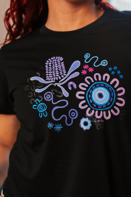 Mother Nature Black Cotton Everyday Women's T-Shirt