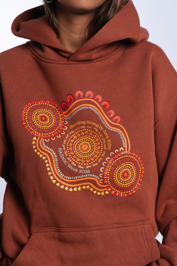 Standing Strong NAIDOC Week 2026 Premium Clay Cotton Blend Unisex Hoodie