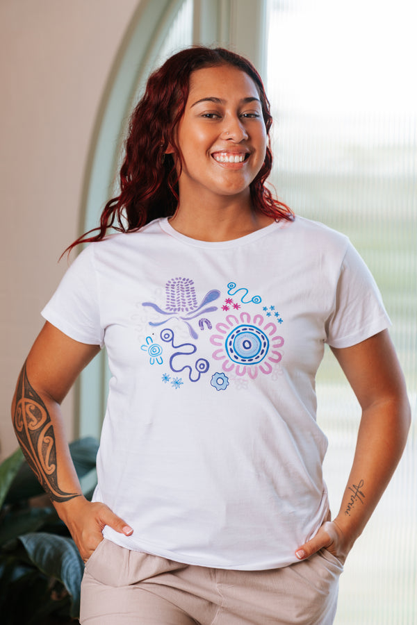 Mother Nature White Cotton Everyday Women's T-Shirt