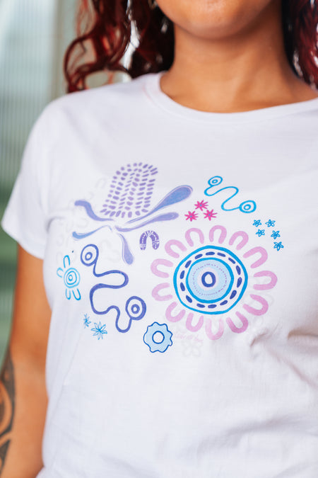 Mother Nature White Cotton Everyday Women's T-Shirt