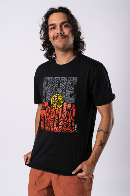 Here Always Forever Black Cotton Crew Neck Unisex T-Shirt