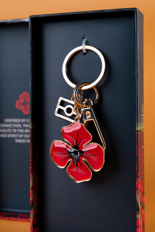 Red Poppy Keyring