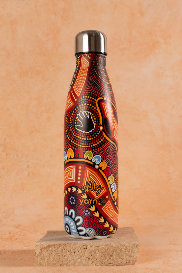 Gadi NAIDOC 2026 Vacuum Insulated Double Walled Stainless Steel Water Bottle
