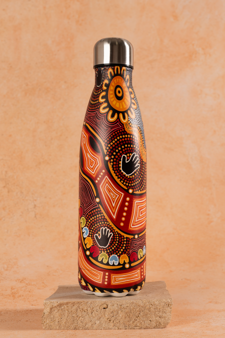 Gadi NAIDOC 2026 Vacuum Insulated Double Walled Stainless Steel Water Bottle