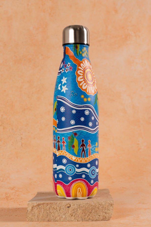 Built on Strong Shoulders NAIDOC 2026 Vacuum Insulated Double Walled Stainless Steel Water Bottle