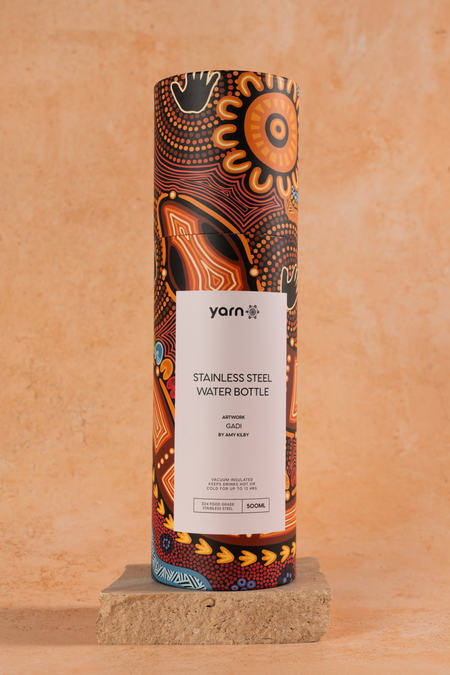 Gadi NAIDOC 2026 Vacuum Insulated Double Walled Stainless Steel Water Bottle