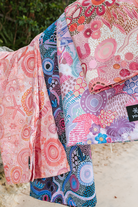 Flowers Along The River Beach Poncho