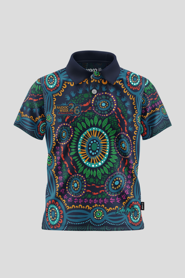 An Abundance Of Culture NAIDOC 2026 Kids Polo Shirt