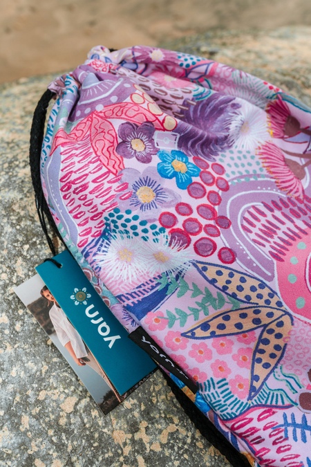 Flowers Along The River Beach Poncho