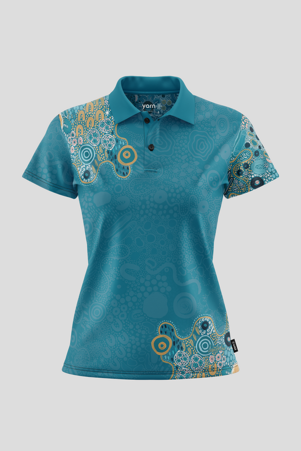 Moorditj Koorliny (Strong Journey) Essence NAIDOC 2026 Women's Fitted Polo Shirt