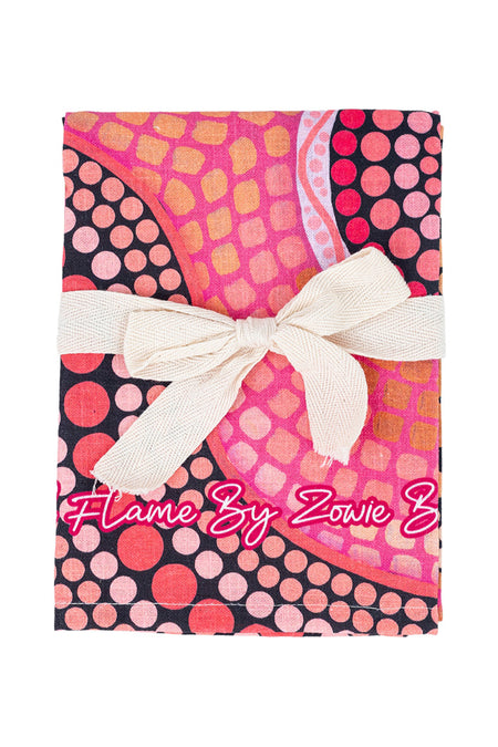 Eternal Flame Linen Blend Tea Towel