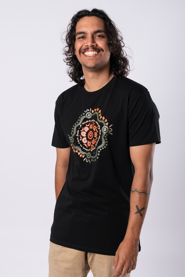 Babiin Black Cotton Crew Neck Mens T-Shirt