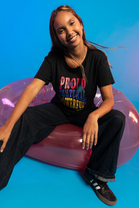 Proud, Cultural & Powerful Black Cotton Everyday Women's T-Shirt