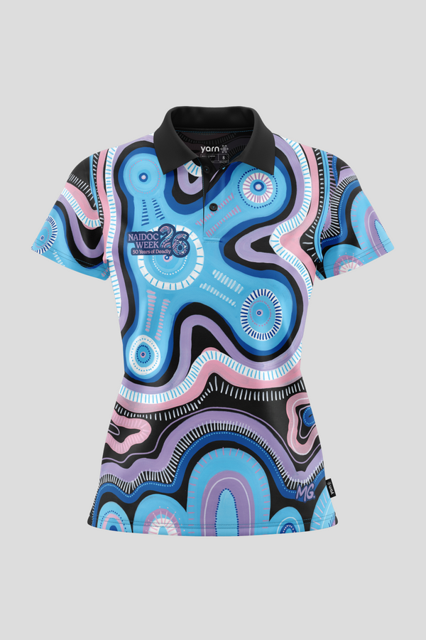 50 Shades Of Deadly NAIDOC 2026 Women's Fitted Polo Shirt