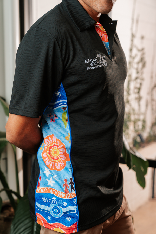 Built On Strong Shoulders NAIDOC 2026 Bamboo (Simpson) Unisex Polo Shirt