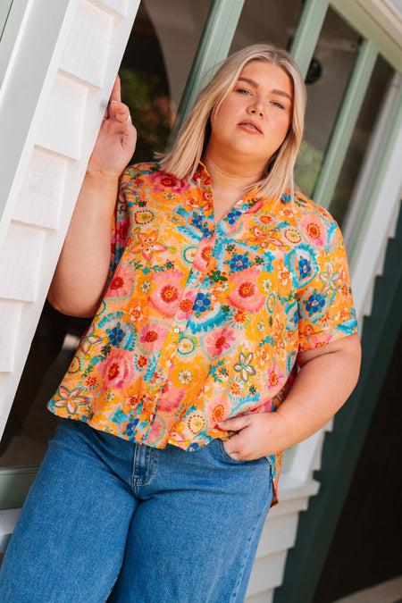 Seeds Of Spirit 100% Linen Short Sleeve Relaxed Women's Shirt