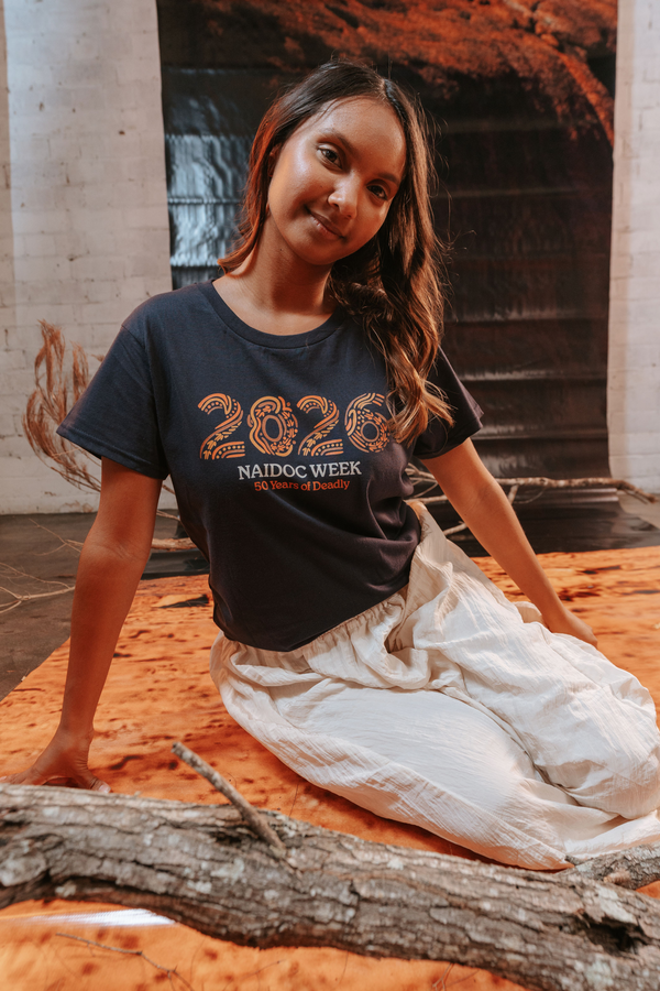 NAIDOC Week 2026 Navy Cotton Crew Neck Women's T-Shirt