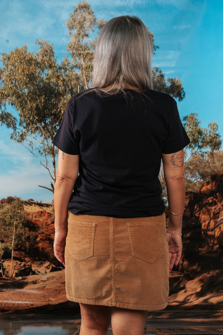 Spiritual Connection To Land NAIDOC Week 2026 Navy Cotton Everyday Women's T-Shirt