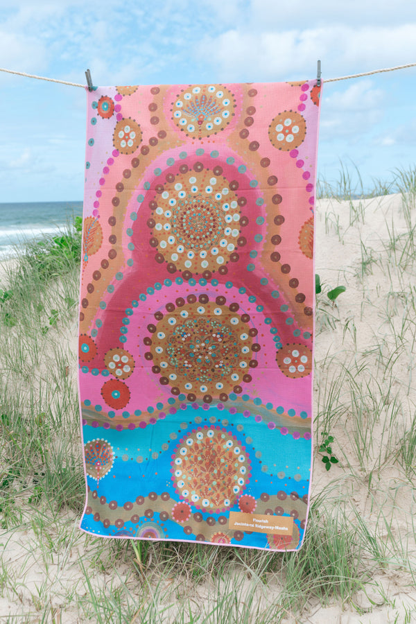 Flourish Sand Free rPET Beach Towel (80x160cm)