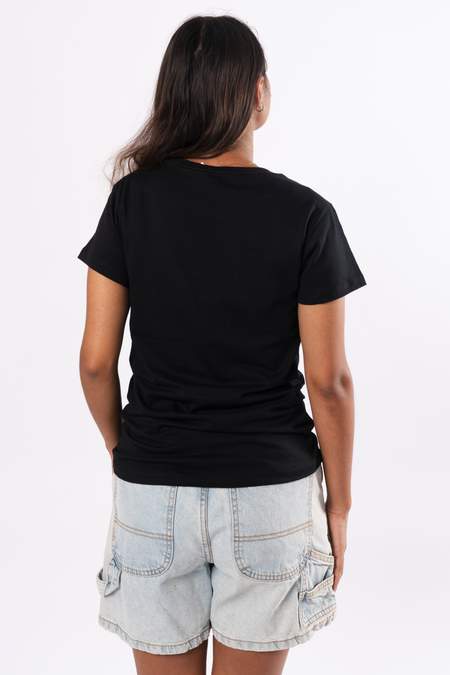 Was, Is, Will Be Black Cotton Crew Neck Women's T-Shirt