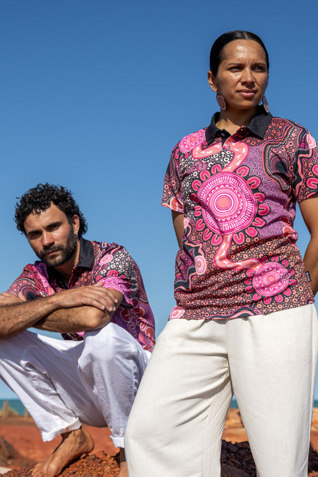 Celebration Through Generations NAIDOC 2026 Women's Fitted Polo Shirt