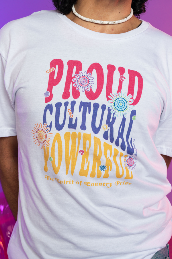 Proud, Cultural & Powerful White Cotton Everyday Unisex T-Shirt