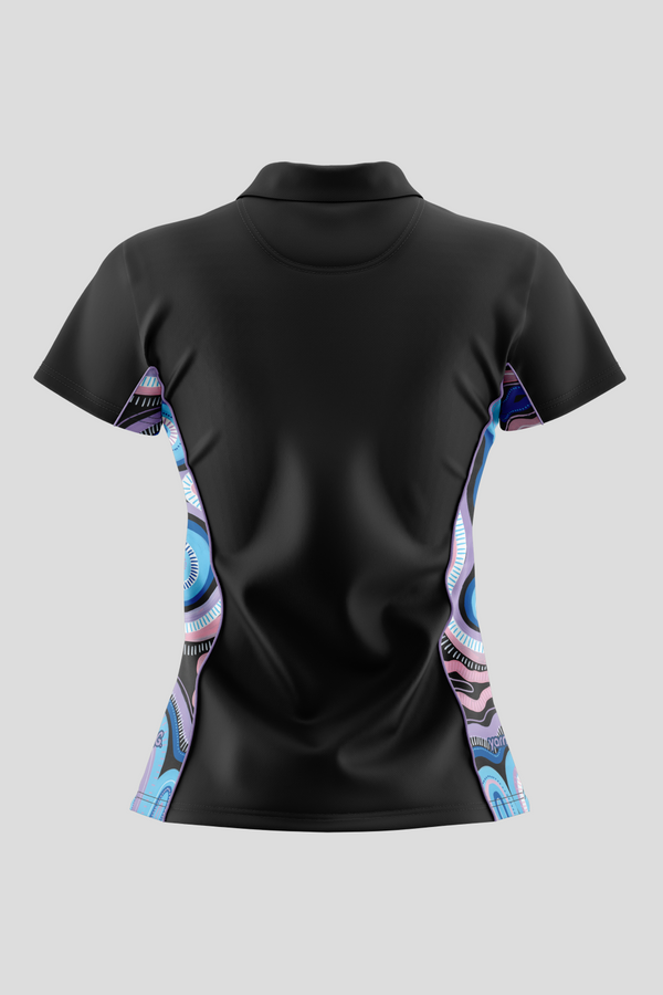 50 Shades Of Deadly NAIDOC 2026 Bamboo (Simpson) Women's Fitted Polo Shirt