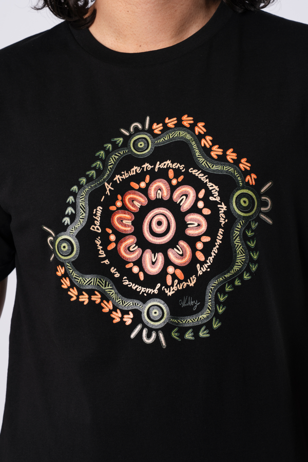 Babiin Black Cotton Crew Neck Mens T-Shirt