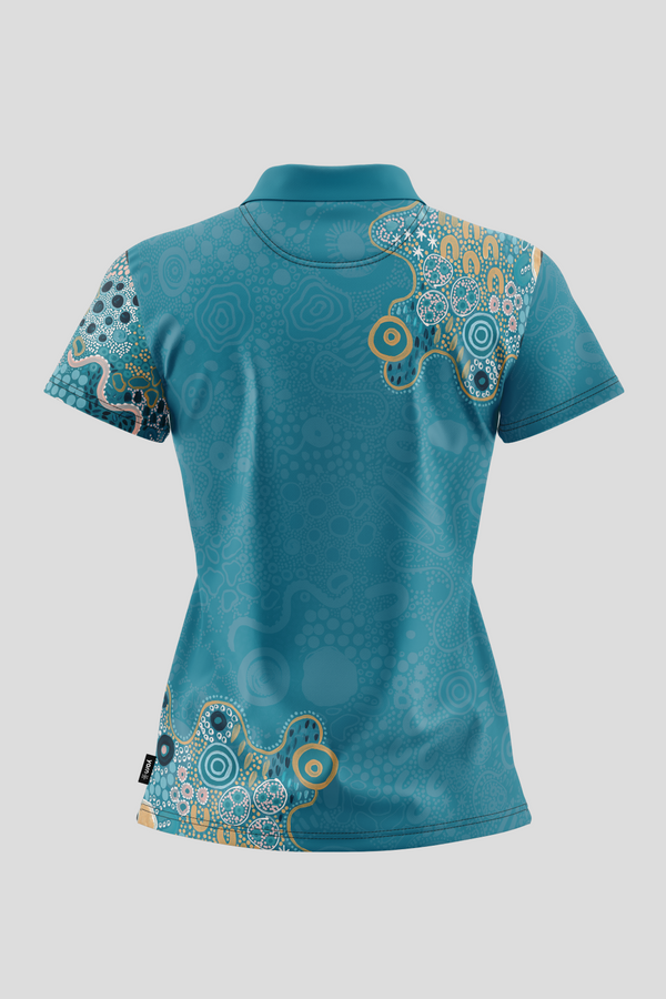 Moorditj Koorliny (Strong Journey) Essence NAIDOC 2026 Women's Fitted Polo Shirt