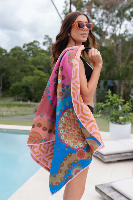 Flourish Sand Free rPET Beach Towel (80x160cm)