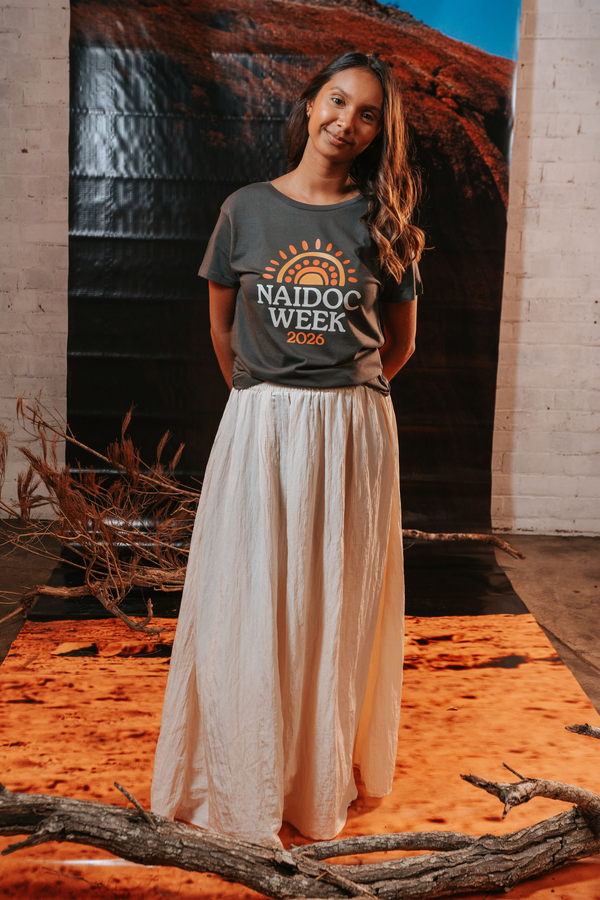 (Bulk) Core NAIDOC Week 2026 Charcoal Cotton Everyday Women's T-Shirt