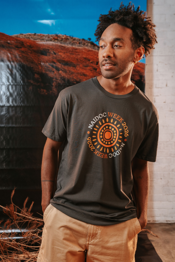 (Bulk) Circle NAIDOC Week 2026 Charcoal Cotton Everyday Unisex T-Shirt