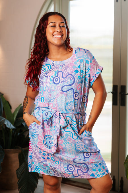 Mother Nature 100% Rayon Shift Dress