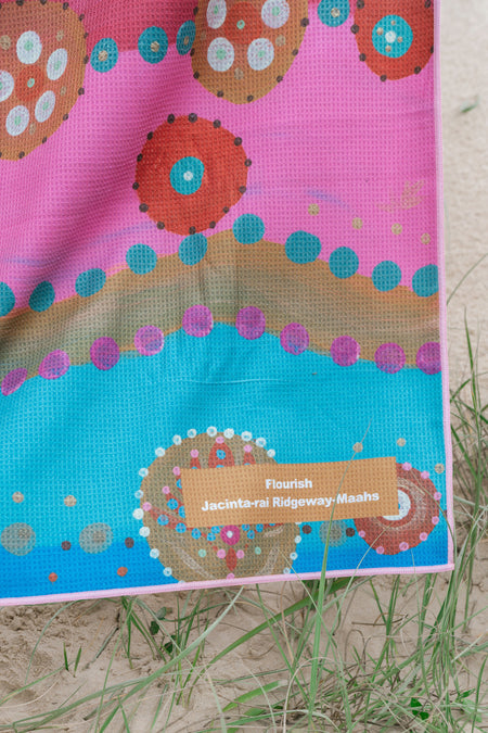 Flourish Sand Free rPET Beach Towel (160cmx160cm)