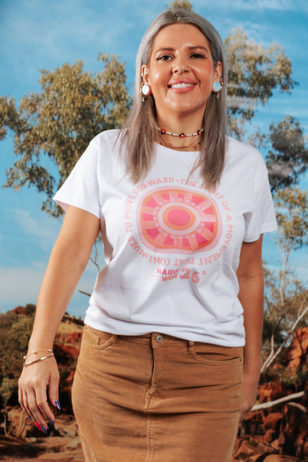 Spirit Of A Movement NAIDOC Week 2026 White Cotton Everyday Women's T-Shirt