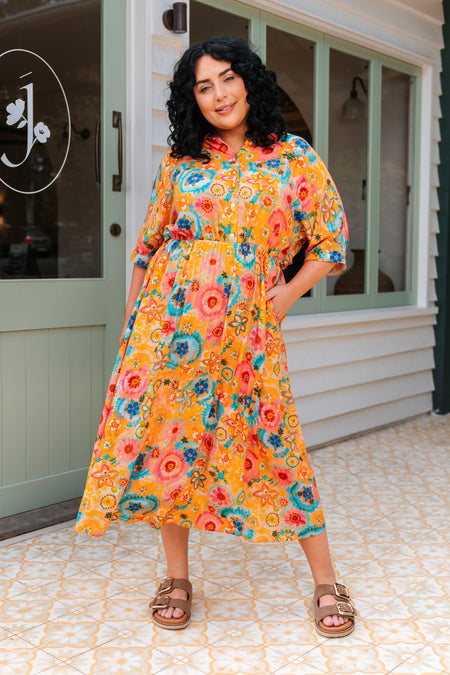 Seeds Of Spirit 100% Rayon Shirt Dress