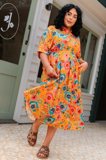 Seeds Of Spirit 100% Rayon Shirt Dress