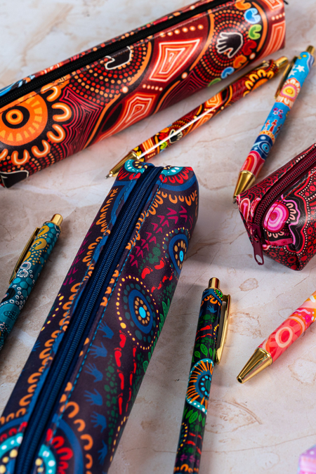An Abundance of Culture NAIDOC 2026 Small Rectangular Pencil Case with Steel Pen
