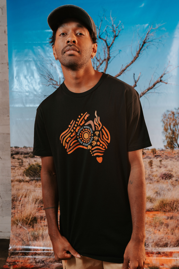 (Bulk) Australia NAIDOC Week 2026 Black Cotton Everyday Unisex T-Shirt