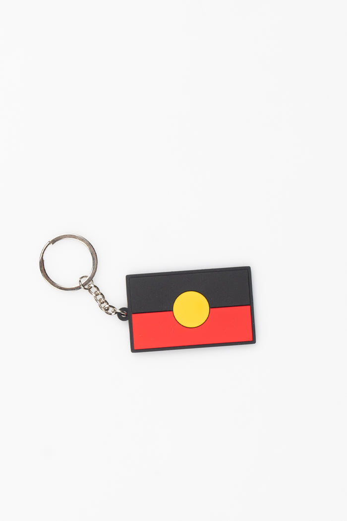 "Raise The Flag" Aboriginal Flag Rubber Keyring